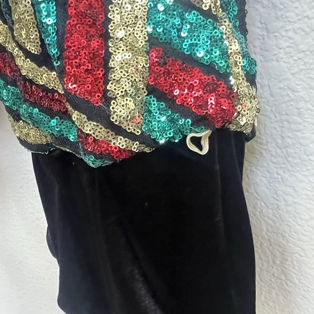 Curtain Call Size Child Small Rebel Beat Sparkly Dance Costume Multi Sequined